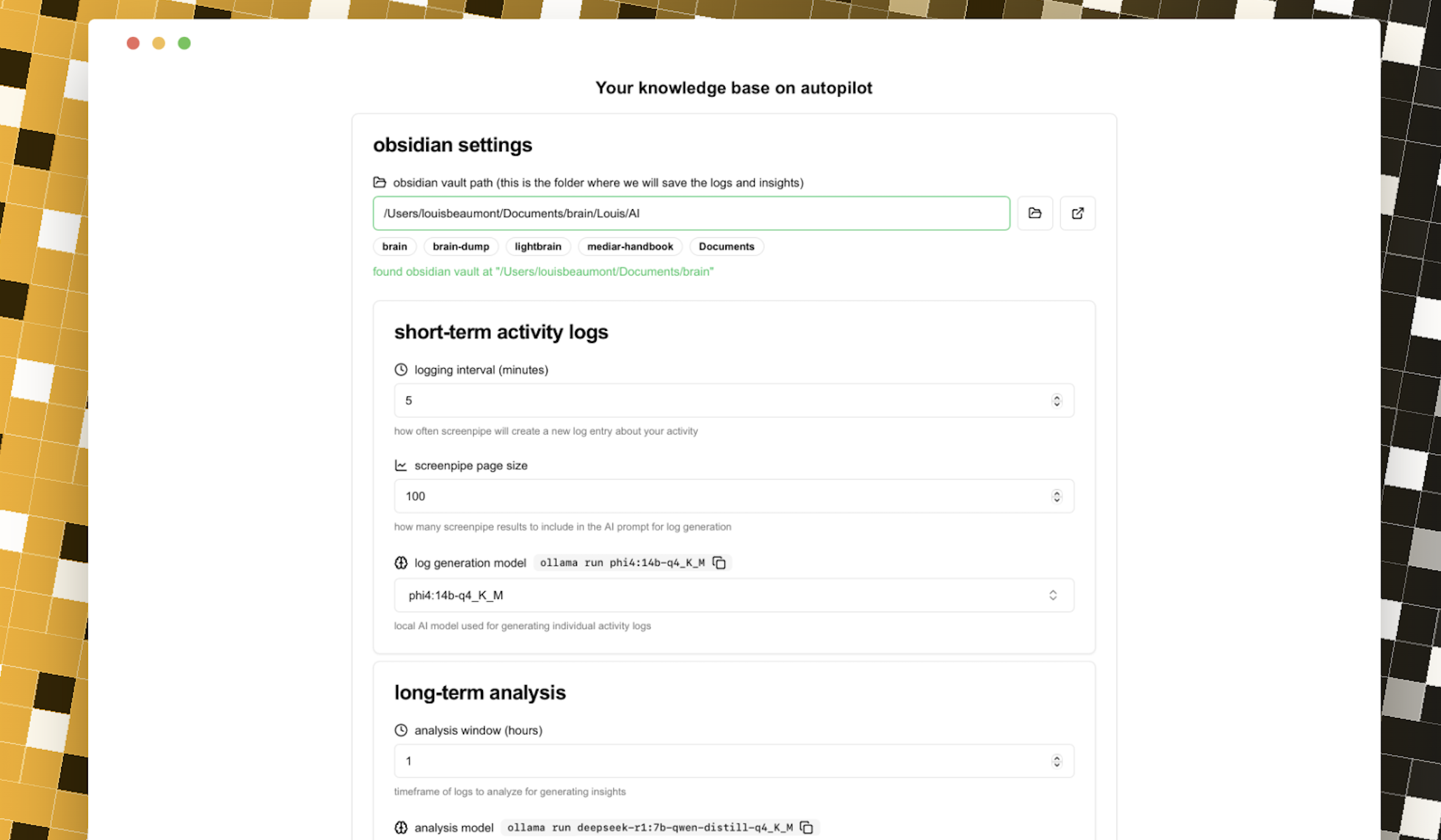 Obsidian daily logger 2.0