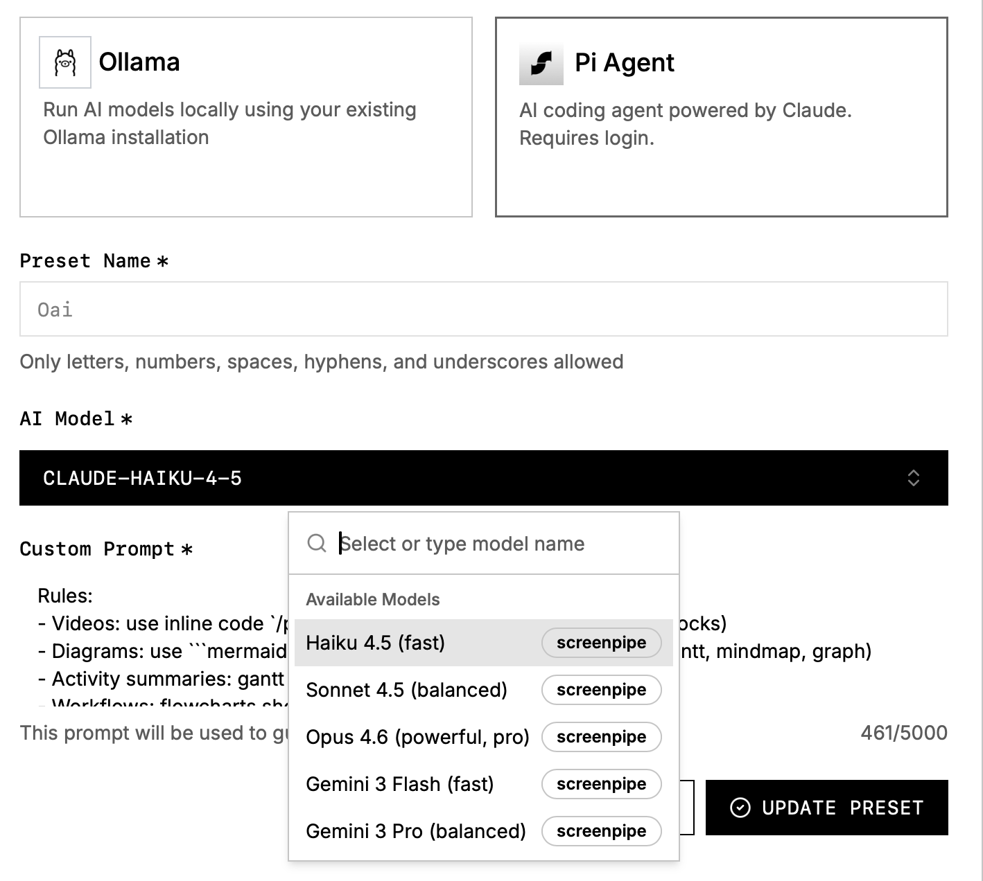 AI model selection